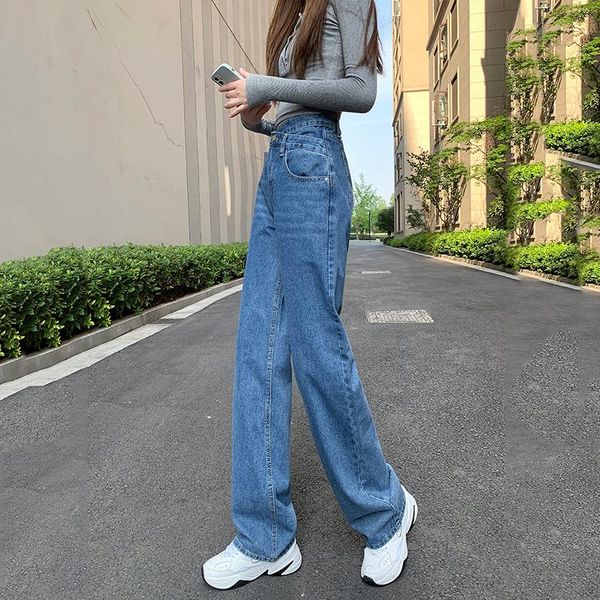 women's jeans varofi 2021 for women straight leg loose irregular waist retro wide-leg pants y2k mom, Blue
women's jeans varofi 2021 for women straight leg loose irregular waist retro wide-leg pants y2k mom, Blue