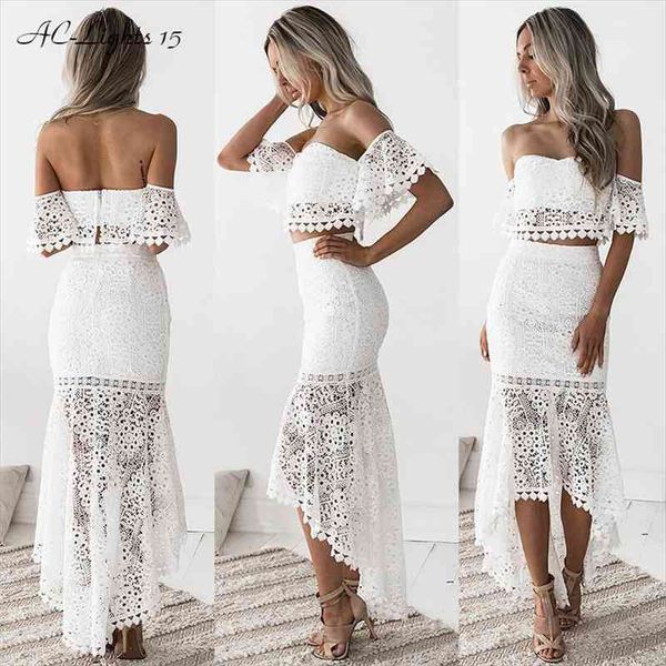 summer 2 piece set womens tracksuits party suit elegant outfits white lace bodycon strapless crop pencil skirt vestidos, Gray
summer 2 piece set womens tracksuits party suit elegant outfits white lace bodycon strapless crop pencil skirt vestidos, Gray