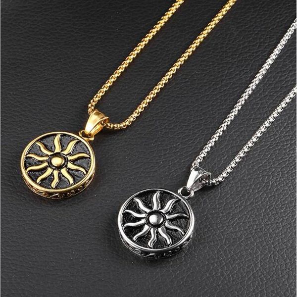 steel soldier sun design round pendant heavy power viking chain fashion men necklace stainless jewelry necklaces, Silver
steel soldier sun design round pendant heavy power viking chain fashion men necklace stainless jewelry necklaces, Silver