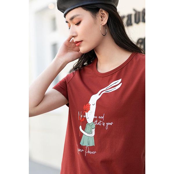 funny pattern t-shirt cute long ear carton english print short sleeve girl summer tee shirt women's, White
funny pattern t-shirt cute long ear carton english print short sleeve girl summer tee shirt women's, White