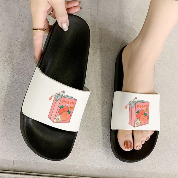 sandals women summer cute strawberry juice carton milk print beach slides home slippers slip on female shoes flip, Black
sandals women summer cute strawberry juice carton milk print beach slides home slippers slip on female shoes flip, Black