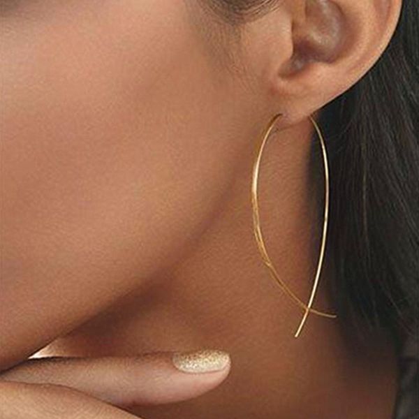 hoop & huggie fashion dangle hanging long drop earrings ear line for women simple snake chain tassel jewelry brinco bijoux, Golden;silver
hoop & huggie fashion dangle hanging long drop earrings ear line for women simple snake chain tassel jewelry brinco bijoux, Golden;silver