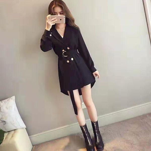 women's suits & blazers spring women solid sashes office ladies elegant double breasted blazer korean harajuku jackets dress coats, White;black
women's suits & blazers spring women solid sashes office ladies elegant double breasted blazer korean harajuku jackets dress coats, White;black