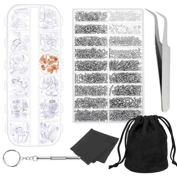 sunglasses frames portable cleaning cloth multifunction screwdriver nose pads eyeglass repair kit accessories assortment mini glasses screws, Silver
sunglasses frames portable cleaning cloth multifunction screwdriver nose pads eyeglass repair kit accessories assortment mini glasses screws, Silver