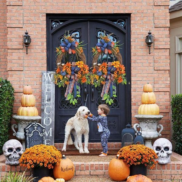 decorative flowers & wreaths simulation garland front door wreath pendant thanksgiving christmas decoration hanging home yard decor
decorative flowers & wreaths simulation garland front door wreath pendant thanksgiving christmas decoration hanging home yard decor