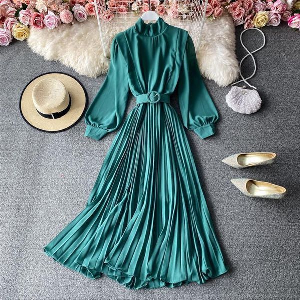 spring autumn vestidos collect womens dresses waist stand collar pure color comfort dress women elegant lantern sleeve fashion outwear, Black;gray
spring autumn vestidos collect womens dresses waist stand collar pure color comfort dress women elegant lantern sleeve fashion outwear, Black;gray