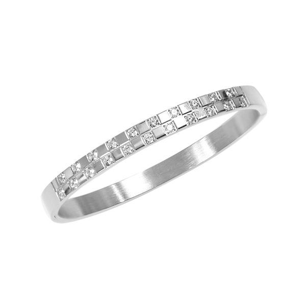 women wide bangle small square buckle titanium steel bracelets on hand fashion jewelry personalized beautiful elegant gifts friendship love, Black
women wide bangle small square buckle titanium steel bracelets on hand fashion jewelry personalized beautiful elegant gifts friendship love, Black