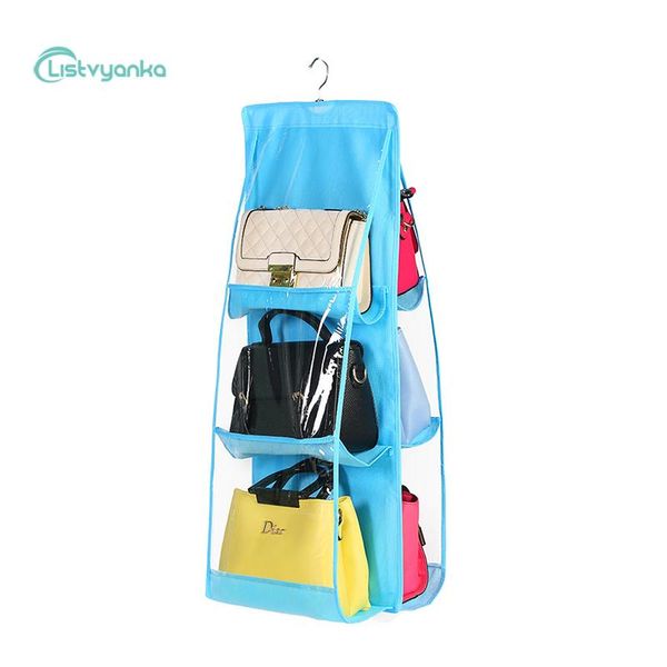 storage bags bag organizer hanging wardrobe closet dust for handbag double layer 6 pockets waterproof
storage bags bag organizer hanging wardrobe closet dust for handbag double layer 6 pockets waterproof