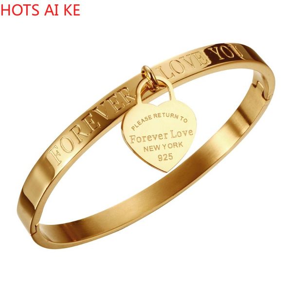 bangle trendy lover cuff bracelets bangles for woman rose gold color stainless steel bracelet with heart pendant luxury jewelry brand, Black
bangle trendy lover cuff bracelets bangles for woman rose gold color stainless steel bracelet with heart pendant luxury jewelry brand, Black