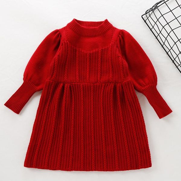 girl's dresses kids party christmas autumn winter baby girls princess dress knitted long sleeve children clothing, Red;yellow
girl's dresses kids party christmas autumn winter baby girls princess dress knitted long sleeve children clothing, Red;yellow