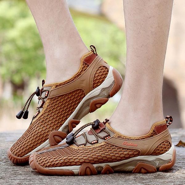 sandals summer outdoor men breathable mesh antiskid casual sneakers hiking shoes male cross-tied sewing hole beach 20210308, Black
sandals summer outdoor men breathable mesh antiskid casual sneakers hiking shoes male cross-tied sewing hole beach 20210308, Black