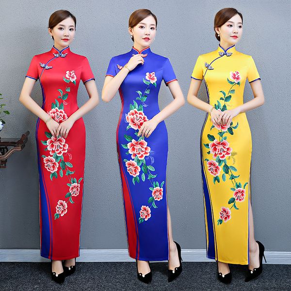 oversize 5xl chinese traditional cheongsam women long robes satin female party dress elegant ladies vintage bodycon qipao, Red
oversize 5xl chinese traditional cheongsam women long robes satin female party dress elegant ladies vintage bodycon qipao, Red