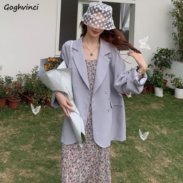 blazers women double-breasted solid long sleeve chiffon all-match spring elegant summer korean style loose ladies outwear chic women's, White;black
blazers women double-breasted solid long sleeve chiffon all-match spring elegant summer korean style loose ladies outwear chic women's, White;black