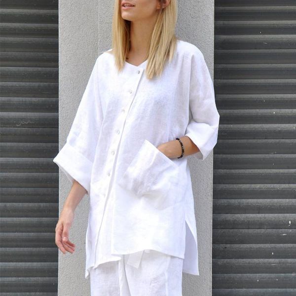 women's t-shirt cotton linen pure color irregular patch pocket t shirt summer loose casual all match v neck women aesthetic clothes, White
women's t-shirt cotton linen pure color irregular patch pocket t shirt summer loose casual all match v neck women aesthetic clothes, White