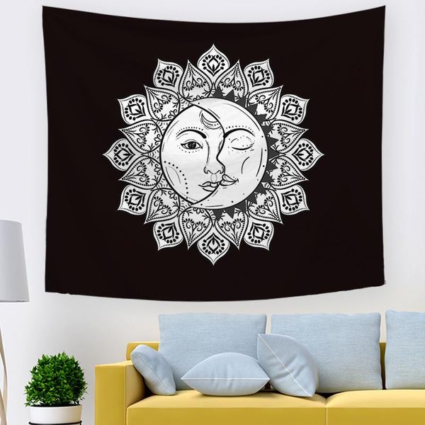 tapestries sun and moon tapestry black white burning with stars wall for room decor
tapestries sun and moon tapestry black white burning with stars wall for room decor