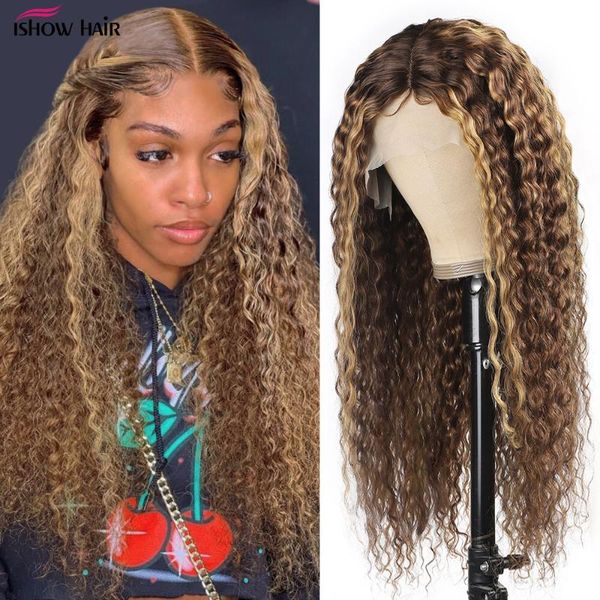 lace wigs ishow highlight kinky curly human hair transparent 13x4 ombre front pre plucked 4x4 closure wig, Black;brown
lace wigs ishow highlight kinky curly human hair transparent 13x4 ombre front pre plucked 4x4 closure wig, Black;brown