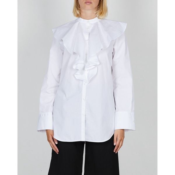 shirt temperament large lapel women's single-breasted long-sleeved cotton white 9pnv
shirt temperament large lapel women's single-breasted long-sleeved cotton white 9pnv