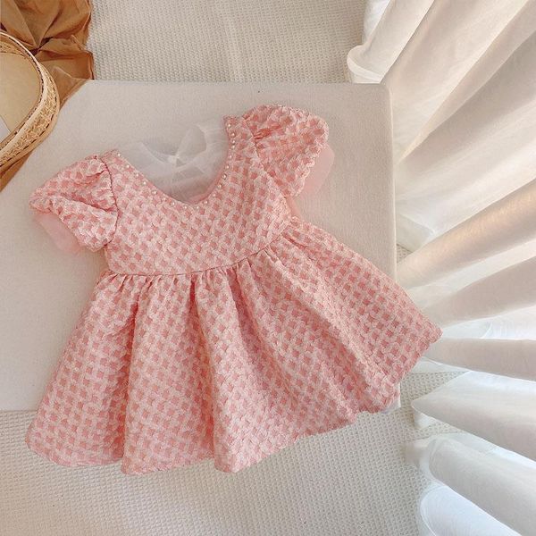 girl's dresses girls summer puff sleeve princess birthday party kids clothes ball gown with pearls children wear 1-6y 2 color, Red;yellow
girl's dresses girls summer puff sleeve princess birthday party kids clothes ball gown with pearls children wear 1-6y 2 color, Red;yellow
