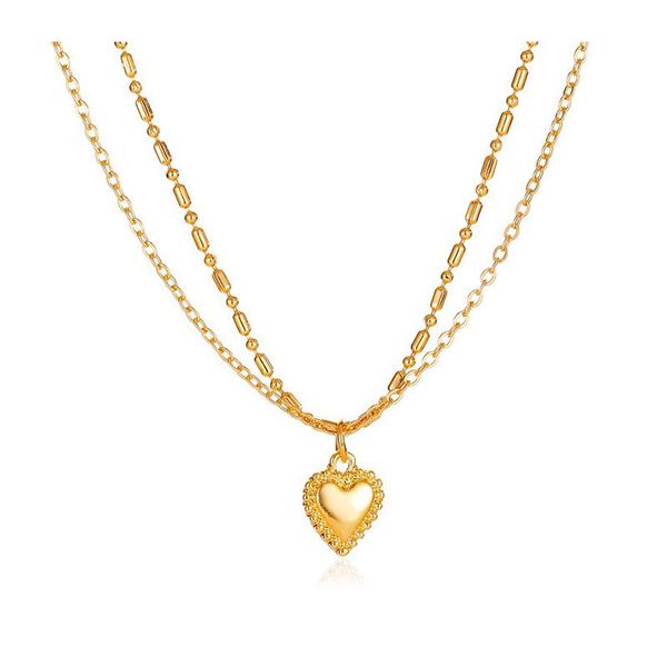 pendant necklaces fashion simple vintage double layered heart necklace for women neck chains statement harajuku accessories jewelry, Silver
pendant necklaces fashion simple vintage double layered heart necklace for women neck chains statement harajuku accessories jewelry, Silver