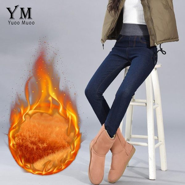 women's jeans yuoomuoo winter skinny woman warm fleece high waist elastic plus size thick long denim pants ladies stretch jean, Blue
women's jeans yuoomuoo winter skinny woman warm fleece high waist elastic plus size thick long denim pants ladies stretch jean, Blue