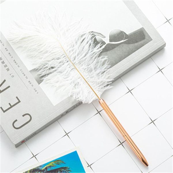 5pcs kawaii white feather pen rose gold metal crystal ballpoint stationery student supplies office pens, Blue;orange
5pcs kawaii white feather pen rose gold metal crystal ballpoint stationery student supplies office pens, Blue;orange