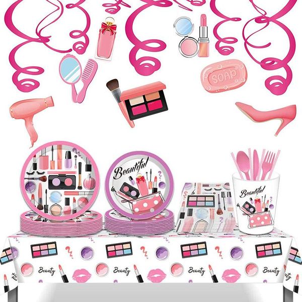disposable dinnerware spa make up birthday party supplies makeup tableware with plates cup napkins balloons more for girls decoration
disposable dinnerware spa make up birthday party supplies makeup tableware with plates cup napkins balloons more for girls decoration