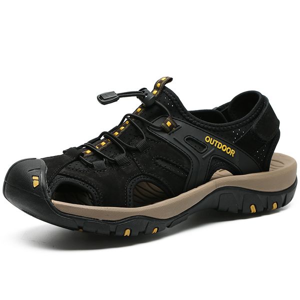 mens summer sandals leather business casual shoes breathable design beach sandals roman slippers, Black
mens summer sandals leather business casual shoes breathable design beach sandals roman slippers, Black