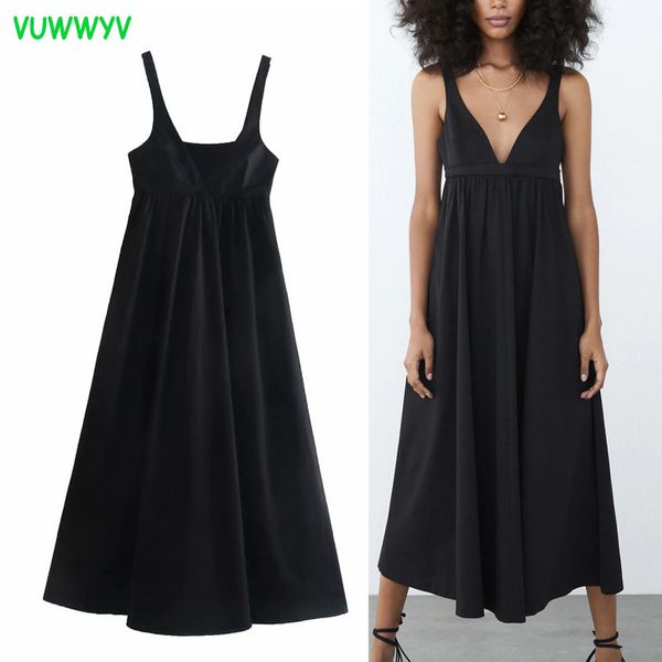 black backless straps long dress women summer poplin pleated evening party woman dresses gathered waist vestidos 210430, Black;gray
black backless straps long dress women summer poplin pleated evening party woman dresses gathered waist vestidos 210430, Black;gray
