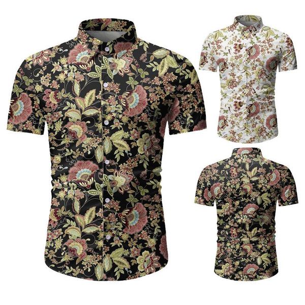 men's casual shirts summer mens fashion short sleeve hawaiian cotton floral print wave regular clothing drop, White;black
men's casual shirts summer mens fashion short sleeve hawaiian cotton floral print wave regular clothing drop, White;black