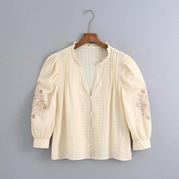 women's blouses & shirts women vintage flower embroidery pleats puff sleeve casual smock blouse ladies agaric lace press chic, White
women's blouses & shirts women vintage flower embroidery pleats puff sleeve casual smock blouse ladies agaric lace press chic, White