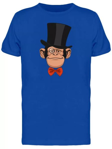 Chimpanzee Magician Men's Tee -Image by Shutterstock, White;black 
Chimpanzee Magician Men's Tee -Image by Shutterstock, White;black