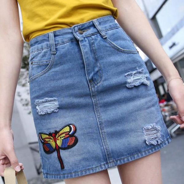 denim skirt 2021 fashion women high waist straight mini skirts butterfly embroidery jeans vintage casual bodycon, Black
denim skirt 2021 fashion women high waist straight mini skirts butterfly embroidery jeans vintage casual bodycon, Black