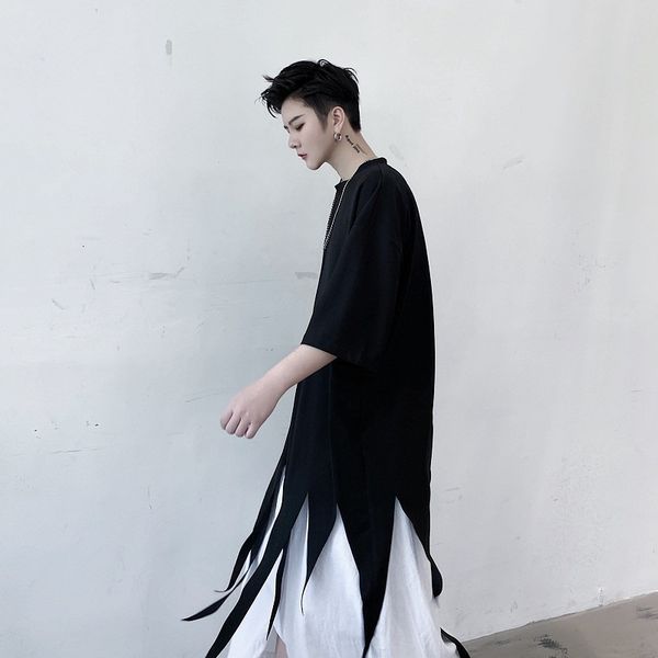 men's t-shirts yamamoto style summer irregular cut t-shirt stylist design loose dark men's minority short sleeves 276q, White;black
men's t-shirts yamamoto style summer irregular cut t-shirt stylist design loose dark men's minority short sleeves 276q, White;black