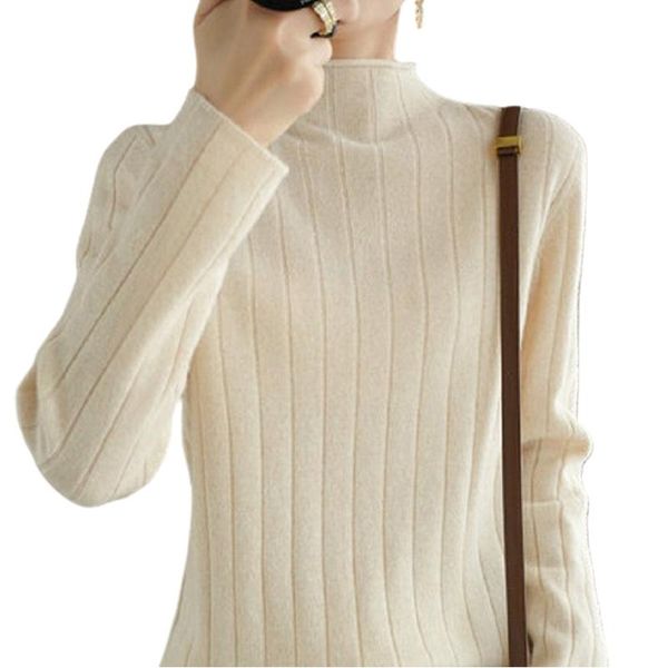 women's sweaters dingshite 2021 autumn winter half high collar solid sweater women primer shirt long sleeve short slim fit jumper top, White;black
women's sweaters dingshite 2021 autumn winter half high collar solid sweater women primer shirt long sleeve short slim fit jumper top, White;black