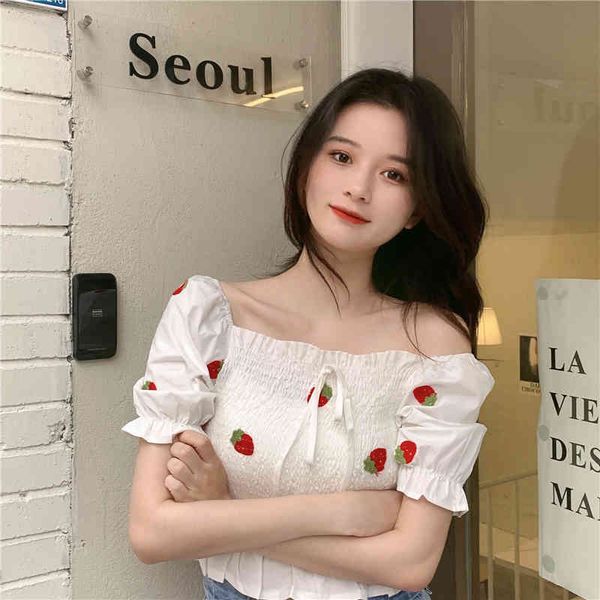 lucyever summer elastic printing shirts women fashion slim puff short sleeve chiffon shirt woman slash neck short 210521, White
lucyever summer elastic printing shirts women fashion slim puff short sleeve chiffon shirt woman slash neck short 210521, White