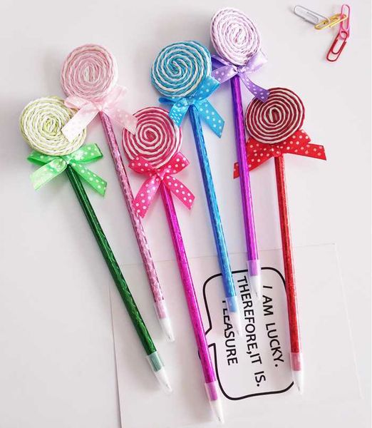 ballpoint pens 4pcs creative stationery cute gifts prizes round flat lollipop bow pen, Blue;orange
ballpoint pens 4pcs creative stationery cute gifts prizes round flat lollipop bow pen, Blue;orange