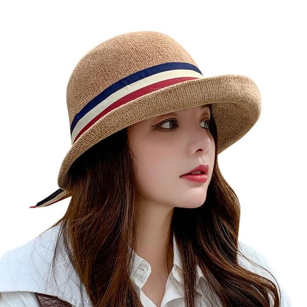 women bucket hats basin cap for female chenille material curved brim with bow outdoor travel all-match wide, Blue;gray
women bucket hats basin cap for female chenille material curved brim with bow outdoor travel all-match wide, Blue;gray