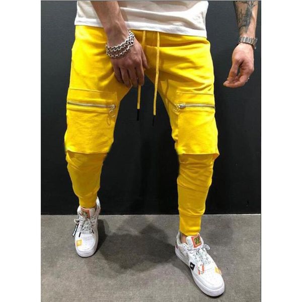 men's pants 2021 summer yellow thin section street pockets small feet casual clothing zipper swe, Black
men's pants 2021 summer yellow thin section street pockets small feet casual clothing zipper swe, Black