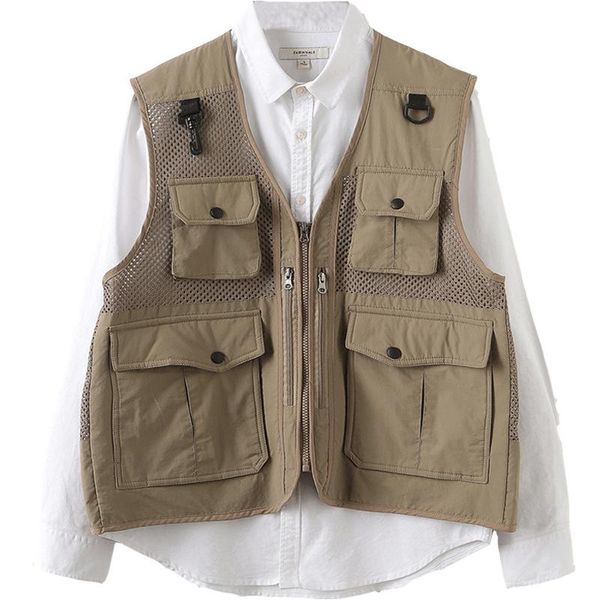 men's vests mesh multi-pocket vest men pography fishing leisure tooling waistcoat windproof sleeveless jacket thin zipper coats solid, Black;white
men's vests mesh multi-pocket vest men pography fishing leisure tooling waistcoat windproof sleeveless jacket thin zipper coats solid, Black;white
