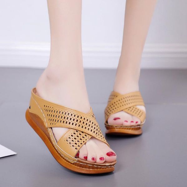 slippers women 2021 outdoor wedges casual shoes sandals hollow out slides beach, Black
slippers women 2021 outdoor wedges casual shoes sandals hollow out slides beach, Black