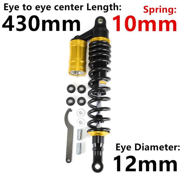 parts spring 10mm 430mm 17" rear suspension air absorber for motorcycle atv quad scooter bumper protective d30
parts spring 10mm 430mm 17" rear suspension air absorber for motorcycle atv quad scooter bumper protective d30