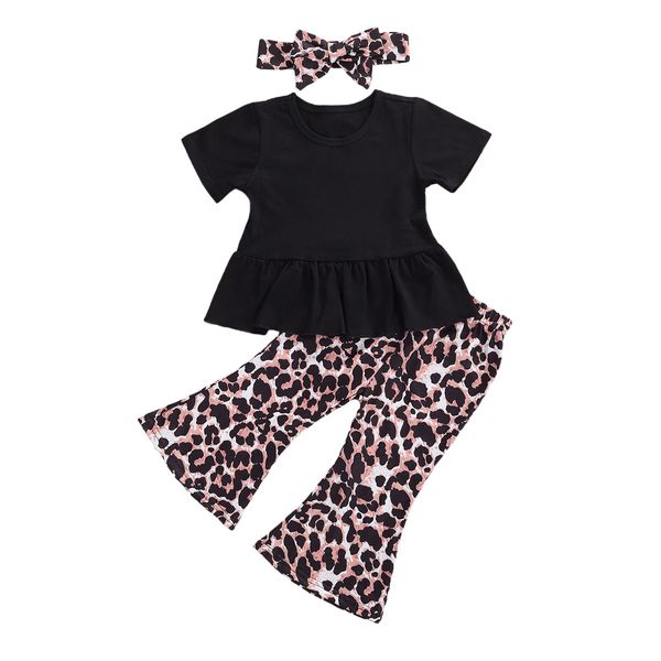 0-3y infant baby girls summer clothes sets ruffles short sleeve black t shirts +leopard flare pants+headband, White
0-3y infant baby girls summer clothes sets ruffles short sleeve black t shirts +leopard flare pants+headband, White