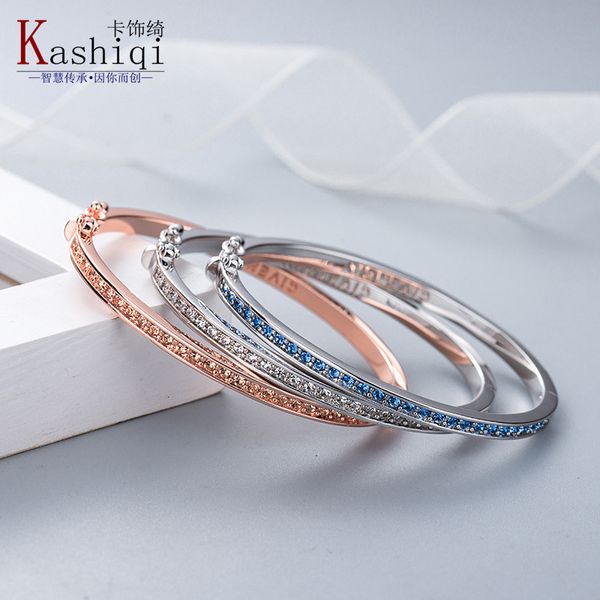 bangles bracelet jijia's same single row diamond women's fashion simple personalized plated with 18k rose gold is a seller, Black
bangles bracelet jijia's same single row diamond women's fashion simple personalized plated with 18k rose gold is a seller, Black