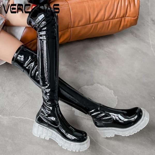 boots verconas fashion punk woman over the knee autumn winter warm party basic office prom high flatforms shoes, Black
boots verconas fashion punk woman over the knee autumn winter warm party basic office prom high flatforms shoes, Black