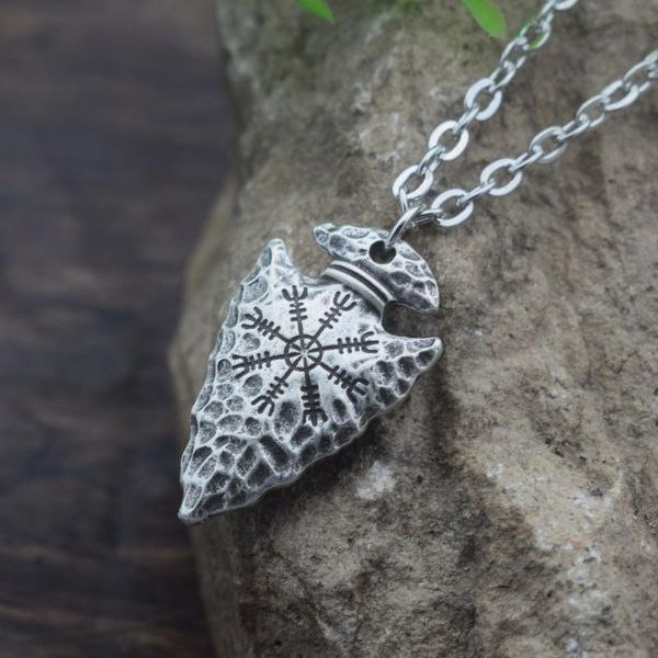 chains helm of awe and "viking vegvisir" iron viking spear pendant necklace never fade nordic jewelry, Silver
chains helm of awe and "viking vegvisir" iron viking spear pendant necklace never fade nordic jewelry, Silver