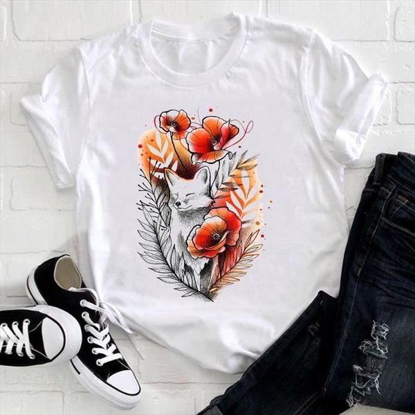 men short sleeve 4xl floral plus size flower cute fox animal clothes ladies graphic print tee female, White;black
men short sleeve 4xl floral plus size flower cute fox animal clothes ladies graphic print tee female, White;black