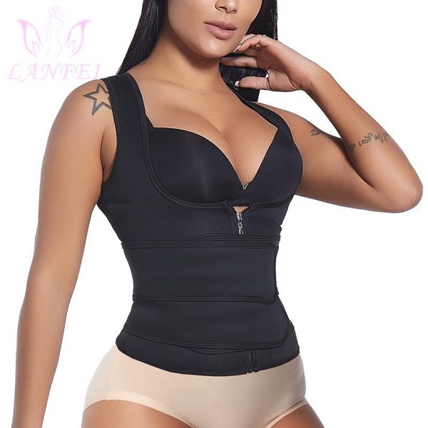 women's shapers lanfei sauna waist trainer corset postpartum slimming body women zipper neoprene belt workout fitness shapewear tank to, Black;white
women's shapers lanfei sauna waist trainer corset postpartum slimming body women zipper neoprene belt workout fitness shapewear tank to, Black;white