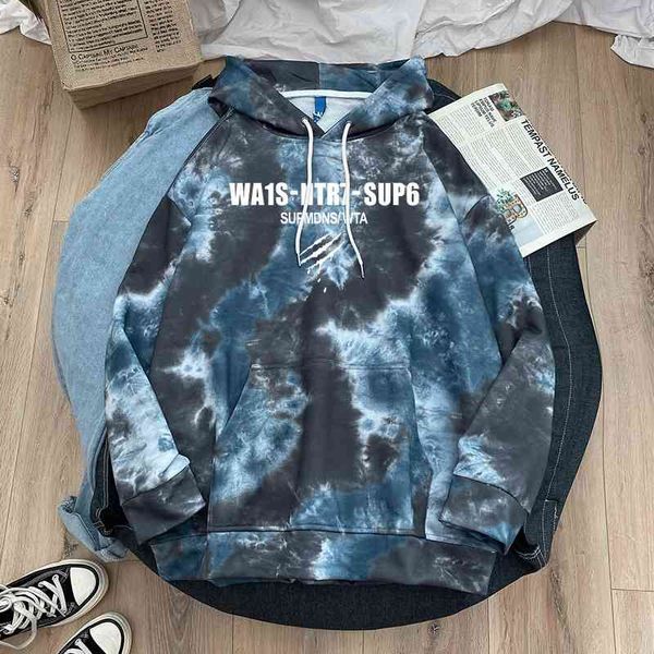 autumn and winter fashion hip hop tie dye alphabet print hooded pullover men's fashion loose top, Black
autumn and winter fashion hip hop tie dye alphabet print hooded pullover men's fashion loose top, Black