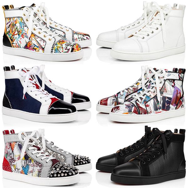 fashion 2022 red bottoms running sports shoes louboutin studded spikes genuine leather graffiti loafers for mens women designer sneakers, White;red
fashion 2022 red bottoms running sports shoes louboutin studded spikes genuine leather graffiti loafers for mens women designer sneakers, White;red