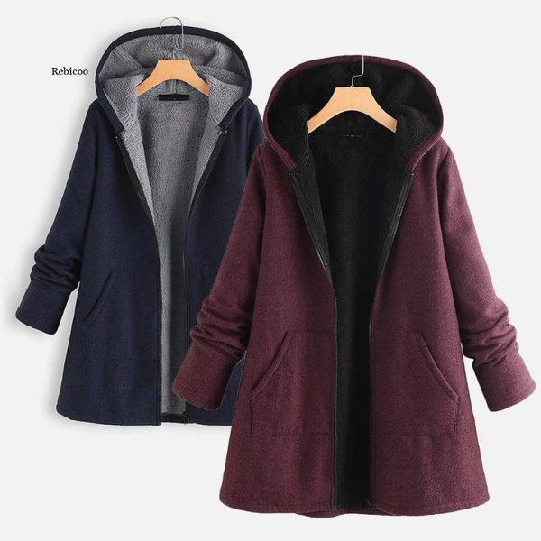 women's wool & blends jacket autumn and winter style padded casual plush thick coat mid-length hooded women, Black
women's wool & blends jacket autumn and winter style padded casual plush thick coat mid-length hooded women, Black